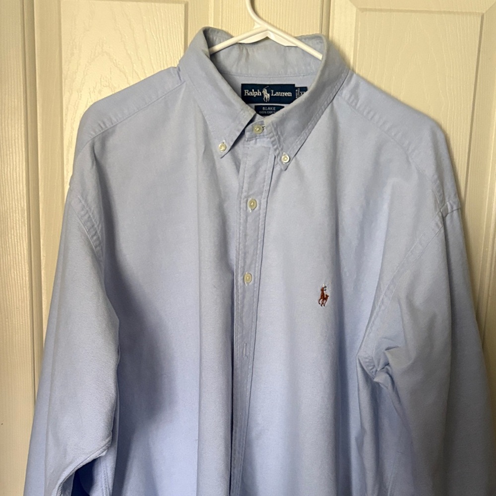 Ralph Lauren Men's Sky Blue Button Down Shirt